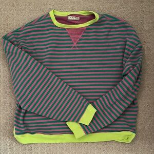 We The Free striped lightweight crewneck Small